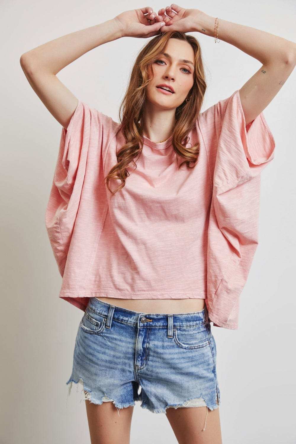 HEYSON Full Size Garment-Dyed Boat Neck Oversized Top - Trendsi - Flyclothing LLC