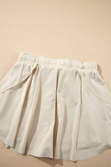 Drawstring High Waist Lined Active Skorts - Trendsi - Flyclothing LLC