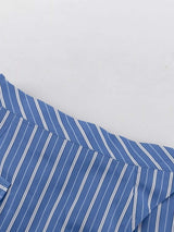 Striped Shirt and Asymmetrical Mini Skirt Set - Trendsi - Flyclothing LLC