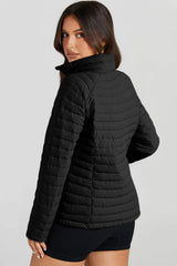 Turtleneck Zip Up Long Sleeve Jacket - Trendsi - Flyclothing LLC