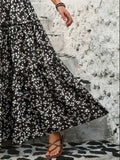 Tiered Floral Maxi Skirt - Trendsi - Flyclothing LLC