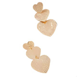 Golden Heart Dangle Earrings - Trendsi - Flyclothing LLC