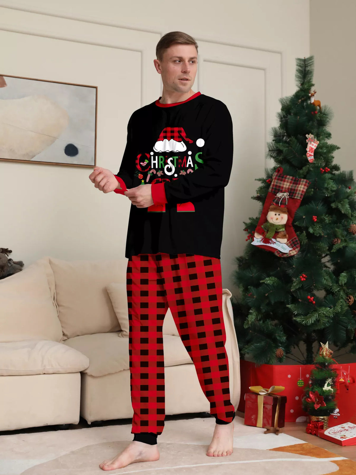Full Size Matching Family Christmas Pajamas Set with Festive Graphic Plus Size - Trendsi - Flyclothing LLC