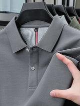 Men's Plus Size Button Detail Short Sleeve Polo - Trendsi - Flyclothing LLC
