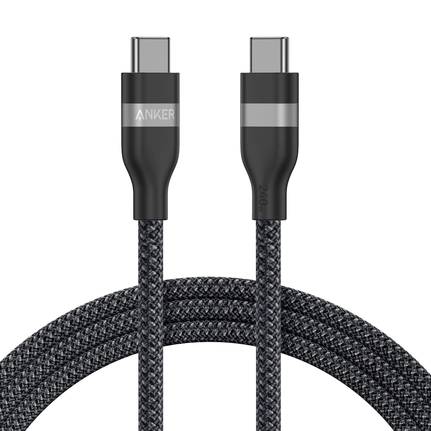 Anker USB-C to USB-C Cable (3 ft / 6 ft, 240W, Upcycled-Braided) - Anker - Flyclothing LLC