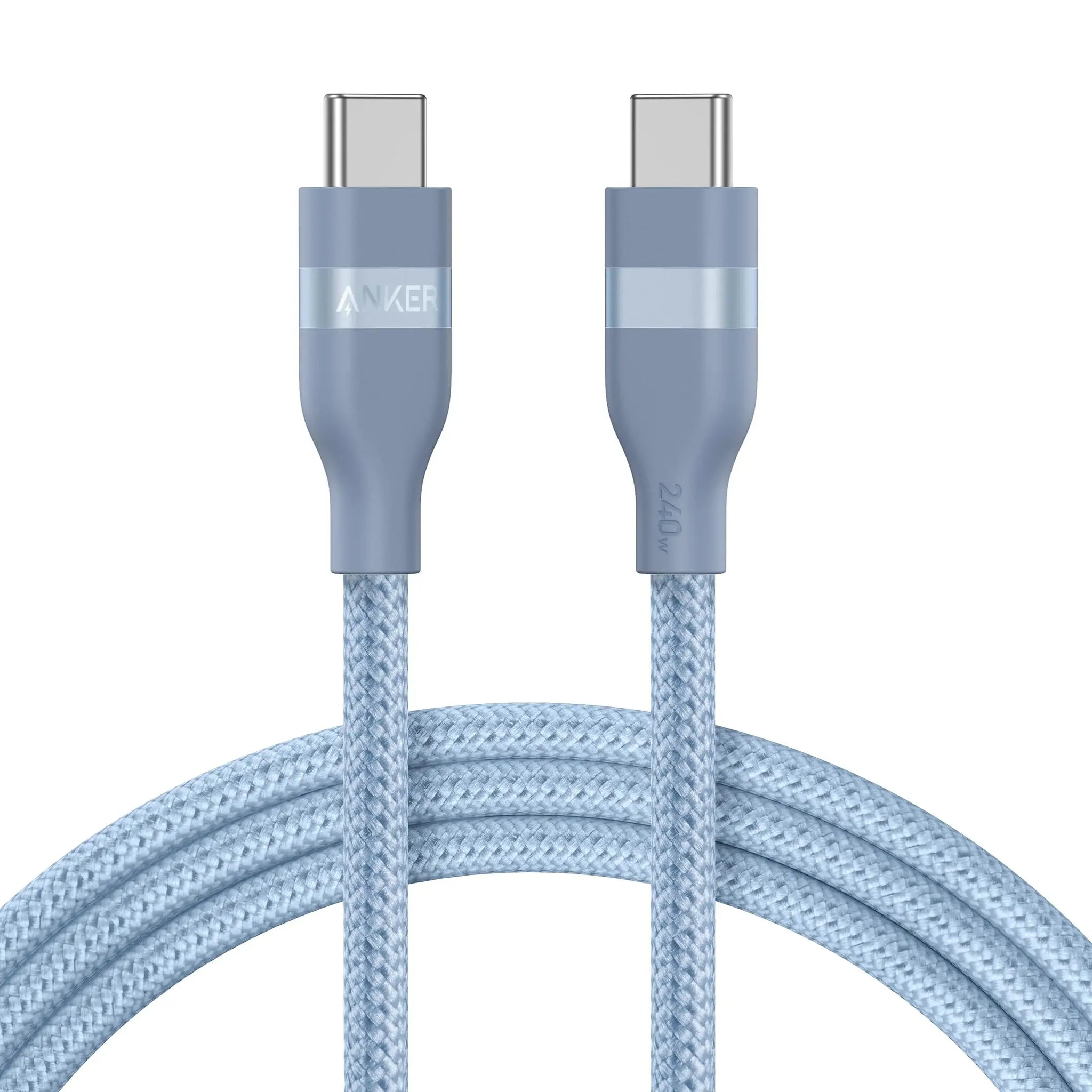 Anker USB-C to USB-C Cable (3 ft / 6 ft, 240W, Upcycled-Braided) - Anker - Flyclothing LLC