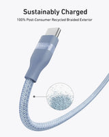 Anker USB-C to USB-C Cable (3 ft / 6 ft, 240W, Upcycled-Braided) - Anker - Flyclothing LLC
