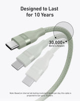 Anker USB-C to USB-C Cable (3 ft / 6 ft, 240W, Upcycled-Braided) - Anker - Flyclothing LLC