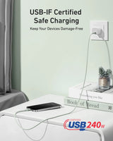 Anker USB-C to USB-C Cable (3 ft / 6 ft, 240W, Upcycled-Braided) - Anker - Flyclothing LLC
