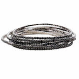 6pcs Crystal Rhinestone Stretch Layered Bracelets - Madeline Love - Flyclothing LLC