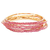 6pcs Crystal Rhinestone Stretch Layered Bracelets - Madeline Love - Flyclothing LLC