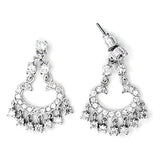 6X267 - High-Polished 925 Sterling Silver Earrings with AAA Grade CZ  in Clear - Alamode