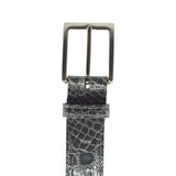 70-100-GRY ALLIGATOR Belt, Grey - Zelli Italia - Flyclothing LLC