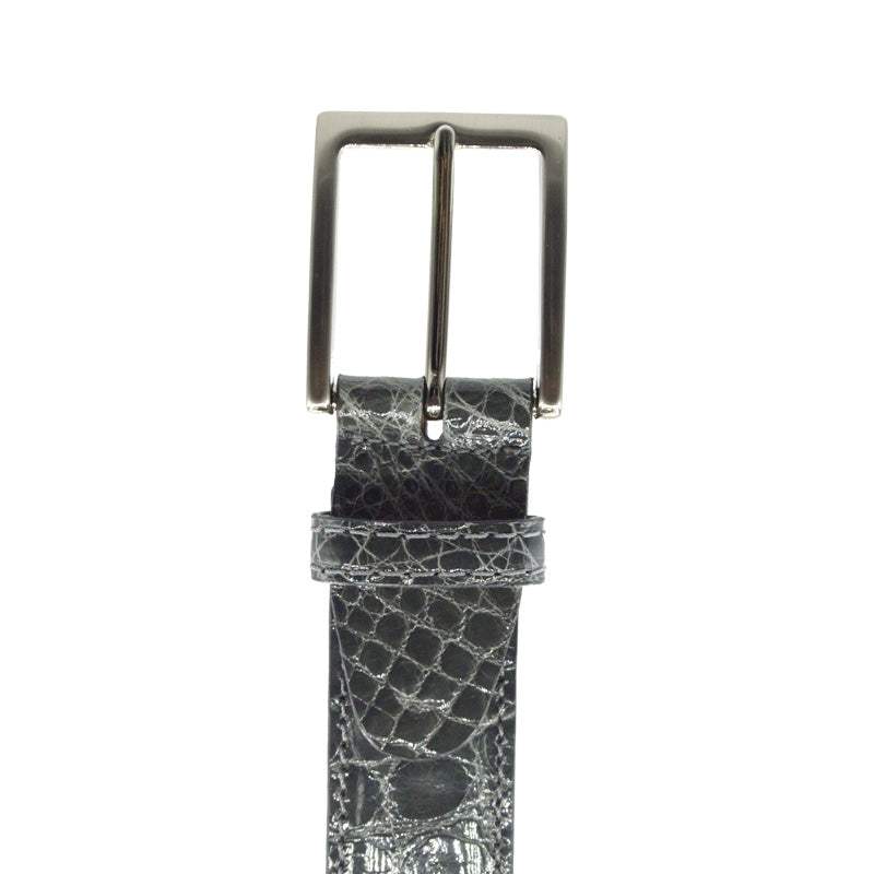 70-100-GRY ALLIGATOR Belt, Grey - Zelli Italia - Flyclothing LLC