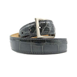 70-100-GRY ALLIGATOR Belt, Grey - Zelli Italia - Flyclothing LLC