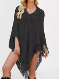 Fringe Openwork Knit Cover Up - Trendsi - Flyclothing LLC