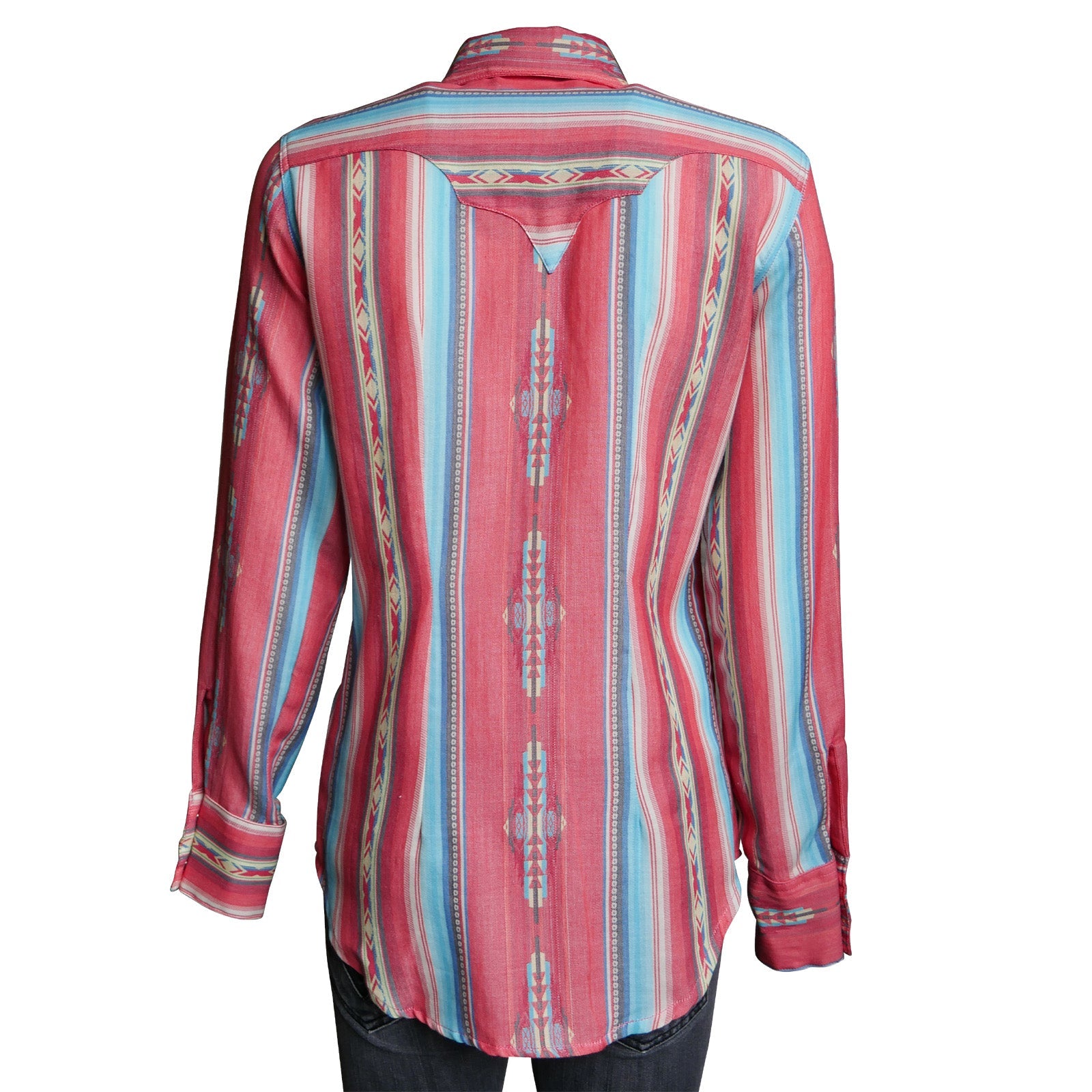 Rockmount Ranch Wear Women's Serape Pattern Western Shirt in Coral - Rockmount Clothing - Flyclothing LLC