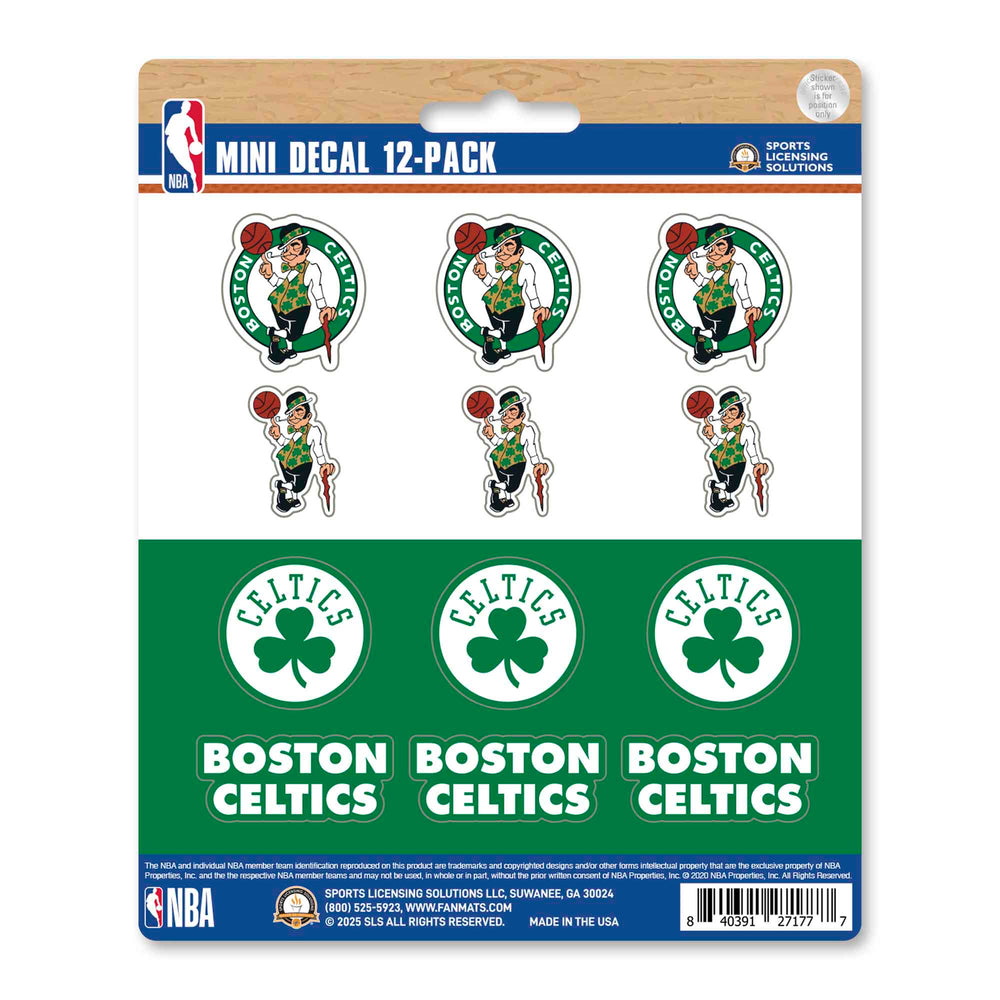 NBA - Boston Celtics Mini Decal 12-pk