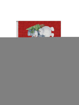 10' X 14' Red And White Christmas Snowmen Washable Area Rug With UV Protection - HomeRoots - Flyclothing LLC