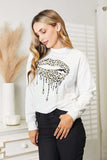 Simply Love Graphic Dropped Shoulder Round Neck Sweatshirt - Trendsi - Flyclothing LLC