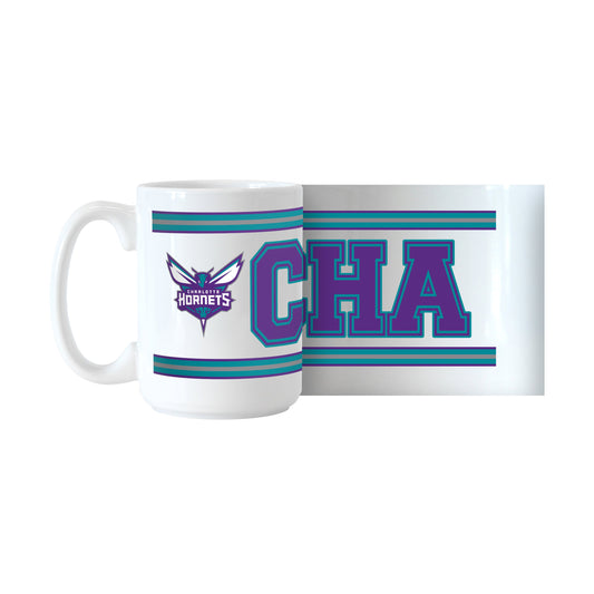 Charlotte Hornets 15oz Overtime Stripe Sublimated Mug