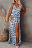 Printed Tied Maxi Cami Dress - Trendsi