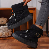 Lace Up Platform Boots - Trendsi - Flyclothing LLC