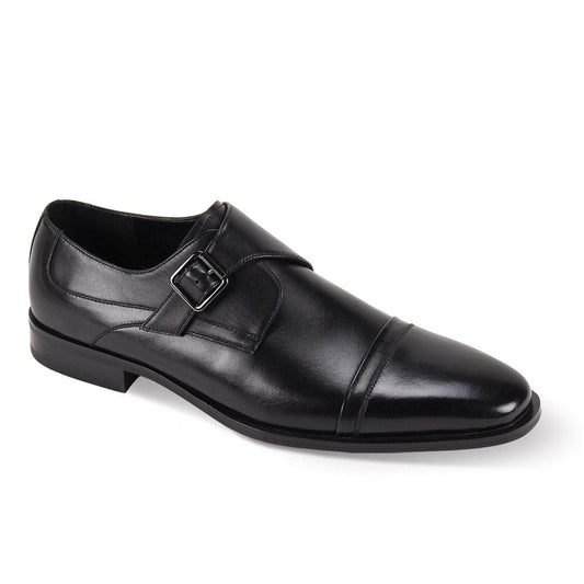 Giorgio Venturi Cap Toe Monk Strap Shoe Black - Giorgio Venturi