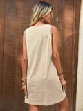 Decor Button Mini Tank Dress with Pockets - Trendsi - Flyclothing LLC