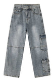 Wide Leg Jeans with Cargo Pockets - Trendsi - Flyclothing LLC
