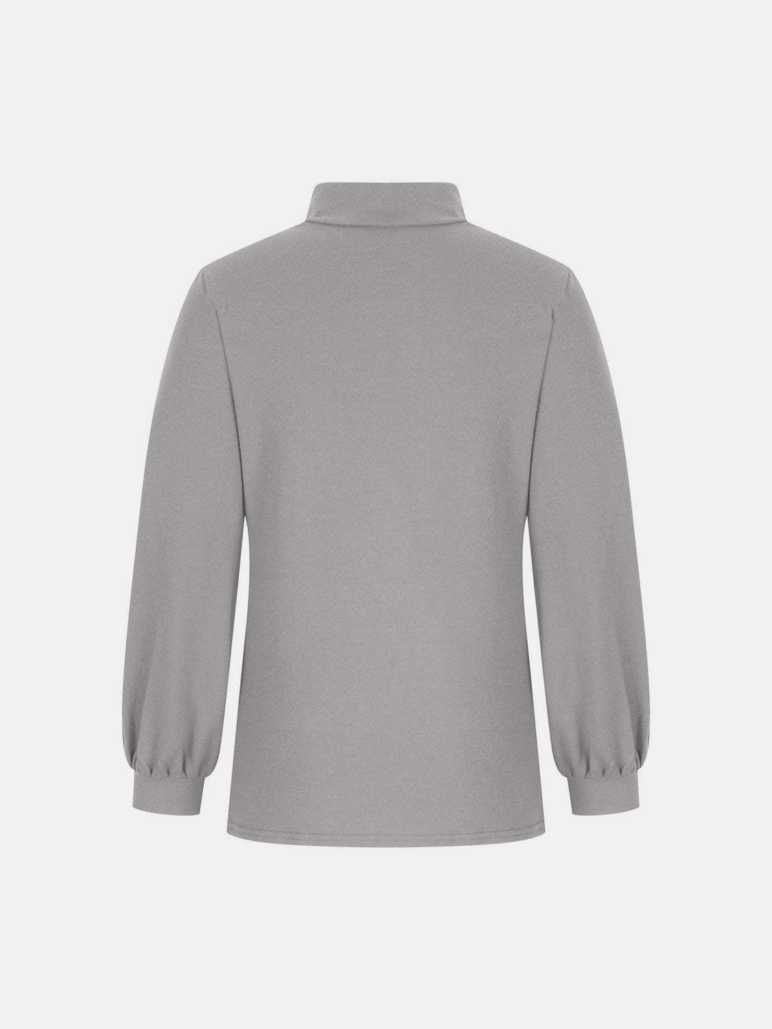 Full Size Mock Neck Long Sleeve T-Shirt - Trendsi - Flyclothing LLC