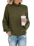 Full Size Chunky Knit Turtleneck Sweater Plus Size - Trendsi - Flyclothing LLC