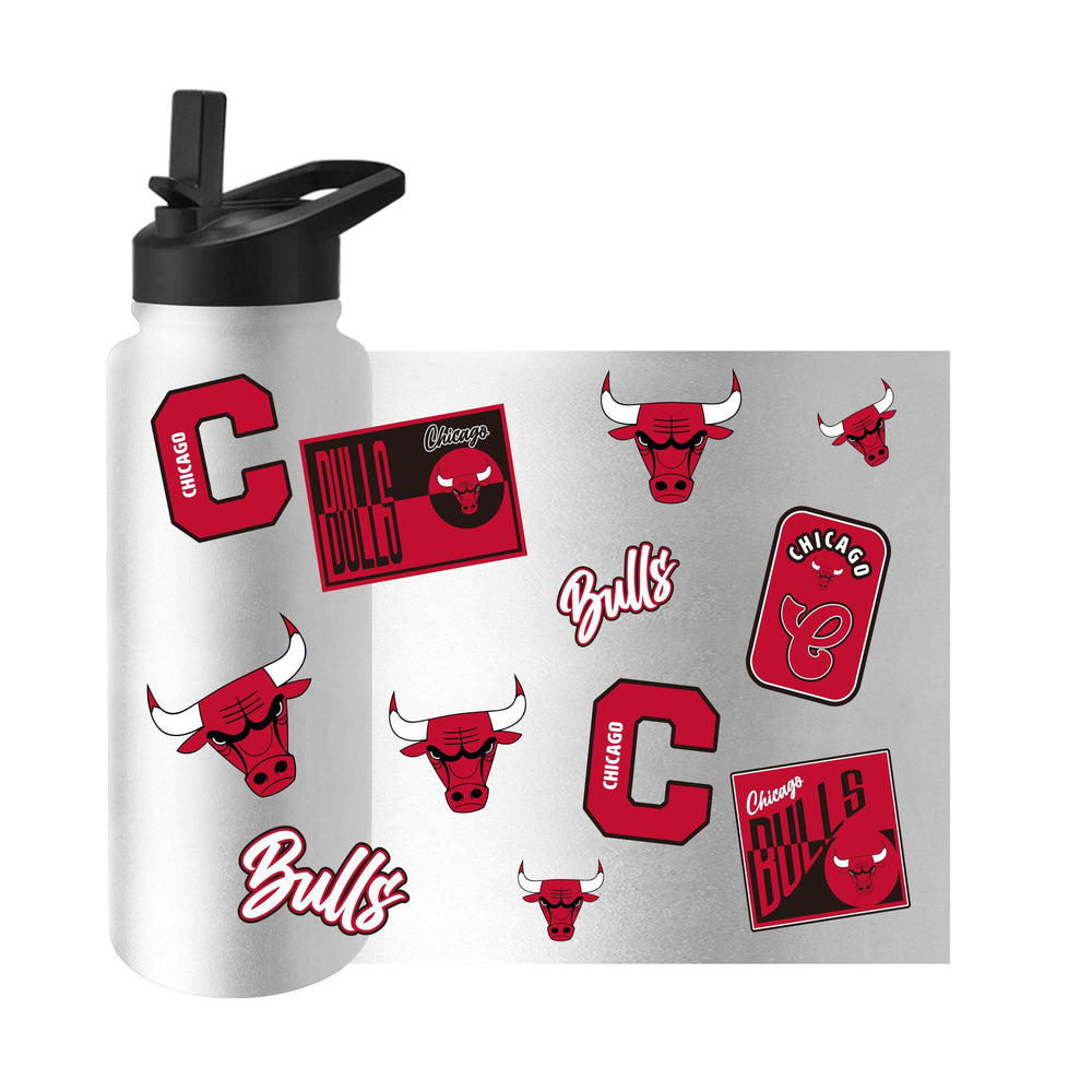 Chicago Bulls 34oz White Dreamweave Quencher Bottle - Logo Brands - Flyclothing LLC