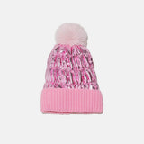 Thermal Knit Hat with Pompom - Trendsi - Flyclothing LLC