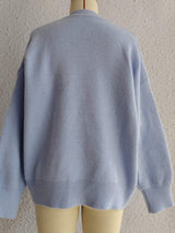 Flower Round Neck Long Sleeve Sweater - Trendsi - Flyclothing LLC