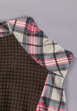 Plaid Half Zip Long Sleeve Sweatshirt - Trendsi - Flyclothing LLC