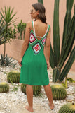 Geometric V-Neck Spaghetti Strap Cover Up Dress - Trendsi - Flyclothing LLC