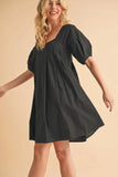 Aemi + Co Square Neck Babydoll Dress with Pockets - Trendsi
