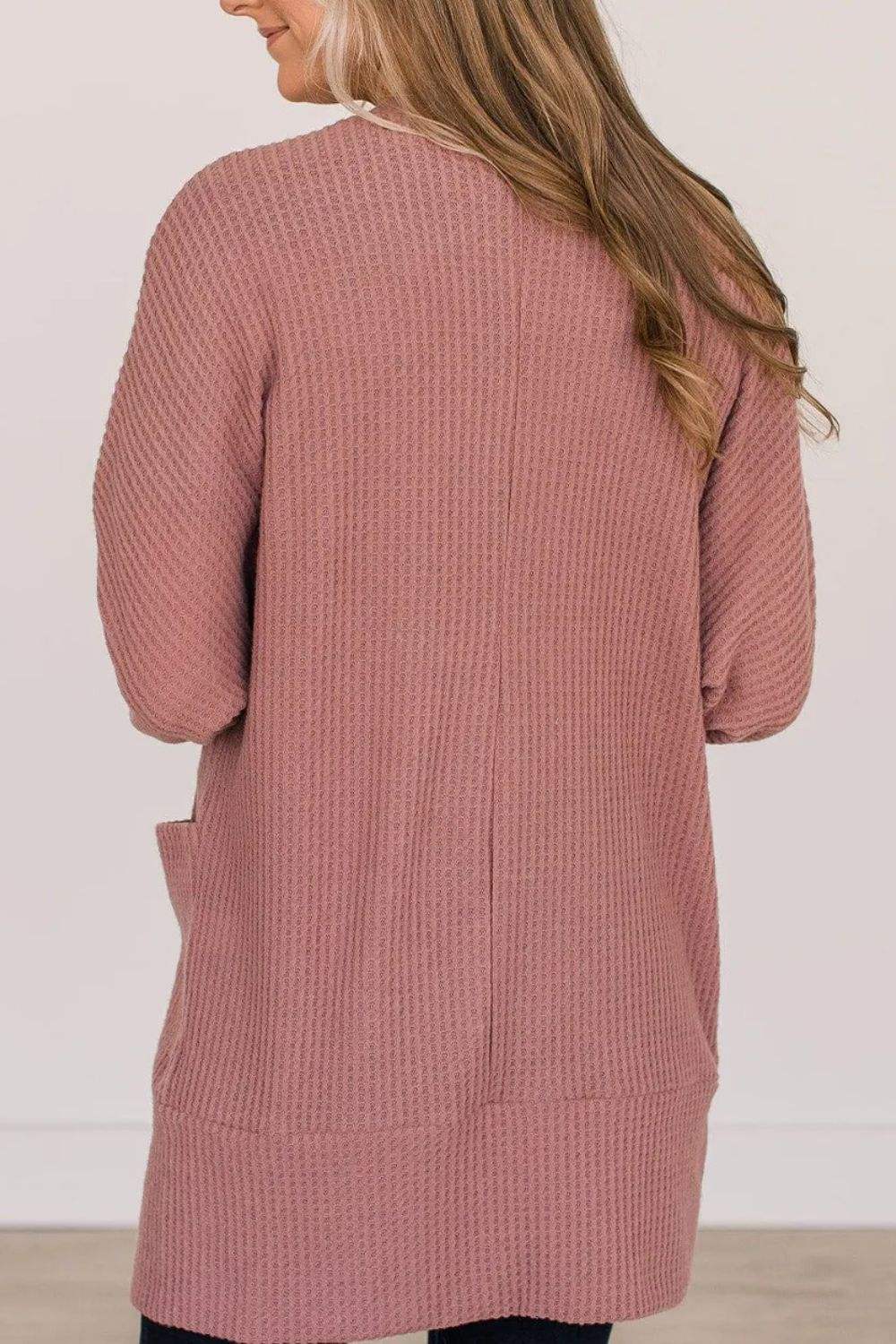 Open Front Long Sleeve Cover Up - Trendsi - Flyclothing LLC