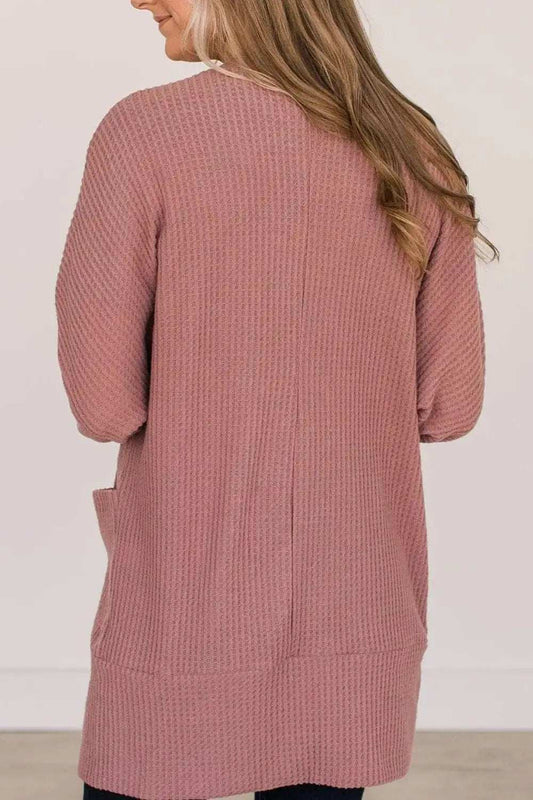 Open Front Long Sleeve Cover Up - Trendsi - Flyclothing LLC