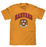 Harvard Veritas Shield College T-Shirt - Mustard Yellow
