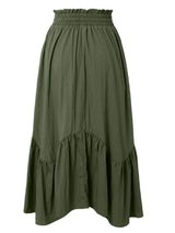 Smocked Waist Band Ruched Layered Skirt - Trendsi - Flyclothing LLC