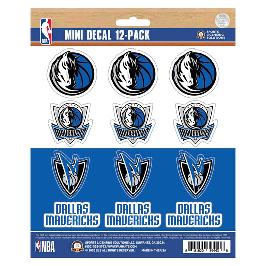 NBA - Dallas Mavericks Mini Decal 12-pk - Logo Brands - Flyclothing LLC