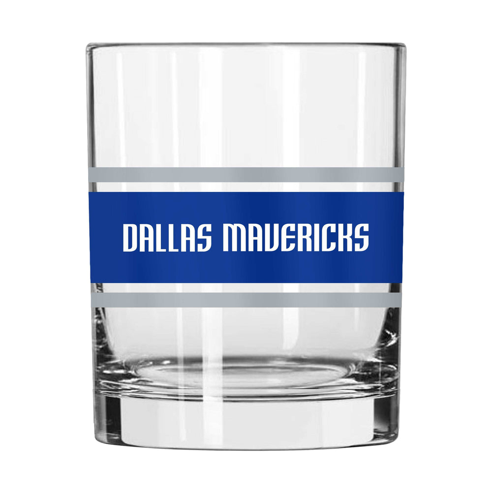Dallas Mavericks 14oz Stripe Rocks Glass - Logo Brands - Flyclothing LLC