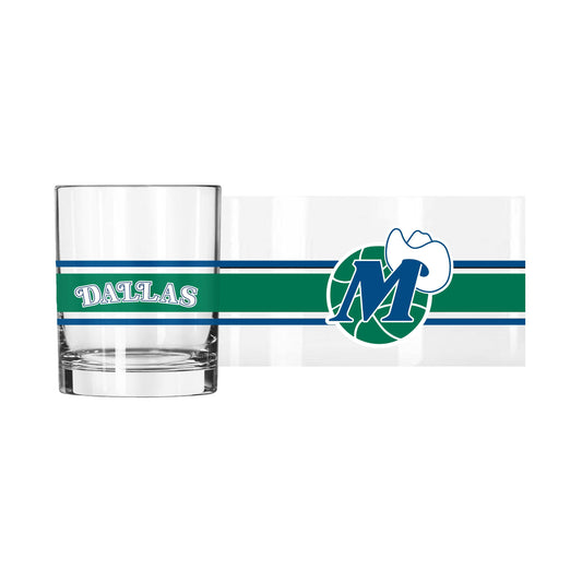 Dallas Mavericks 14oz Vintage Stripe Rocks Glass - Logo Brands - Flyclothing LLC