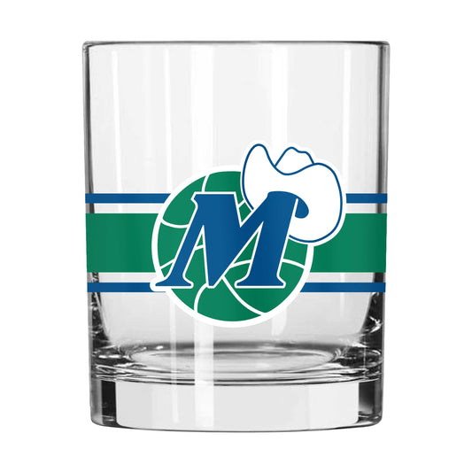 Dallas Mavericks 14oz Vintage Stripe Rocks Glass - Logo Brands - Flyclothing LLC