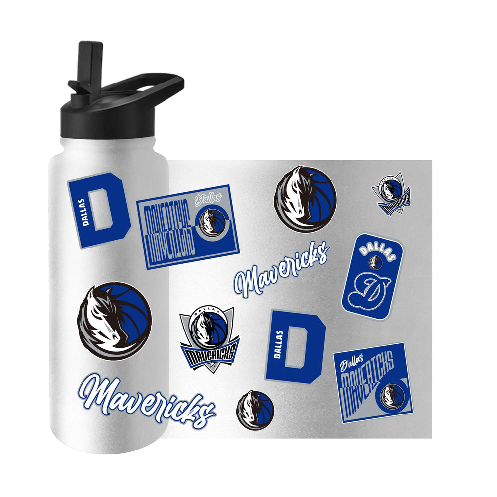 Dallas Mavericks 34oz White Dreamweave Quencher Bottle - Logo Brands - Flyclothing LLC