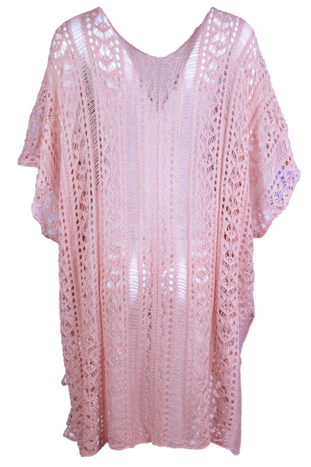 Cutout V-Neck Cover-Up with Tassel - Trendsi - Flyclothing LLC