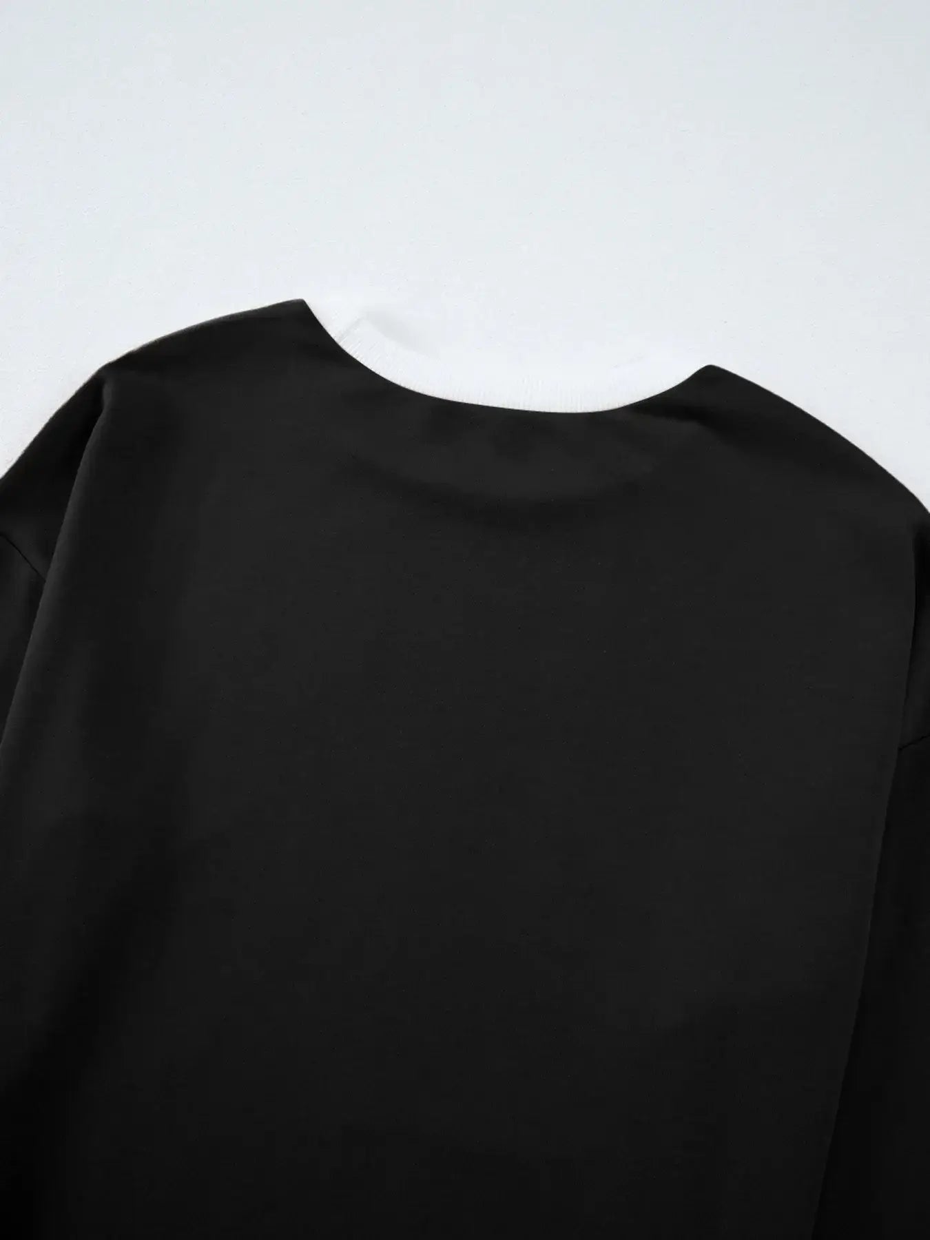 Contrast Trim Round Neck Top and Pants Set - Trendsi - Flyclothing LLC