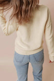 Crochet Flower Round Neck Dropped Shoulder Sweater - Trendsi - Flyclothing LLC